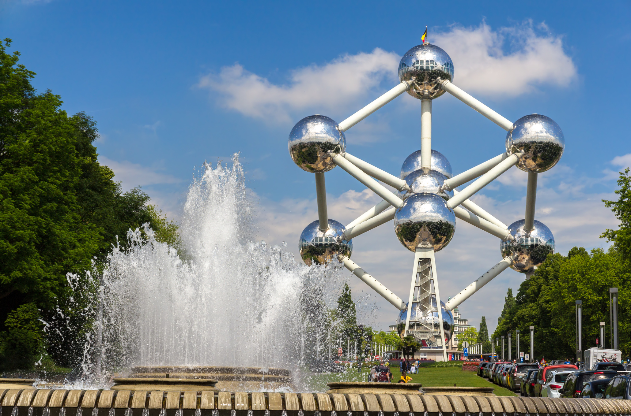 View of Atomium in Brussels