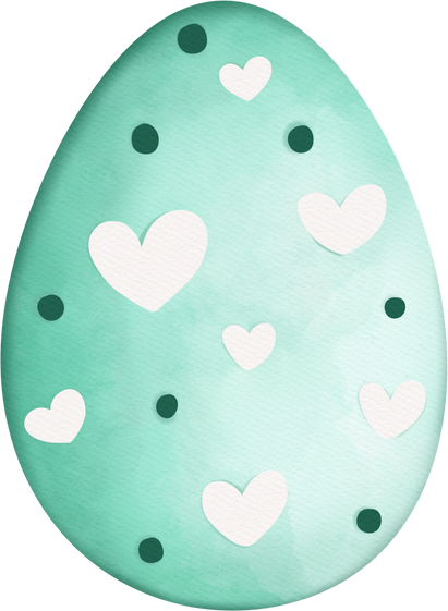 Watercolor Cute Easter Egg, Bunny Easter Hunt Egg, Easter Elements